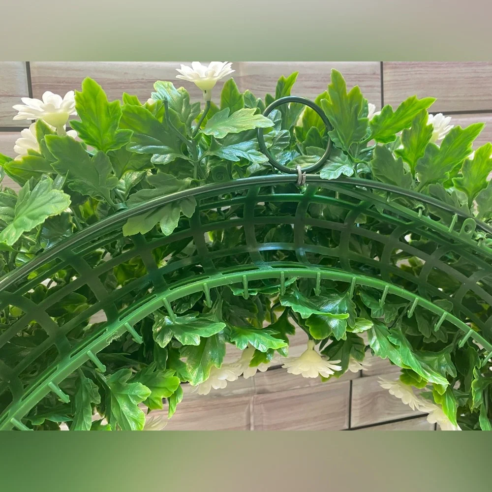 House & Garden ❤️20'' Floral collection Wreath UV Resistant White  NWT